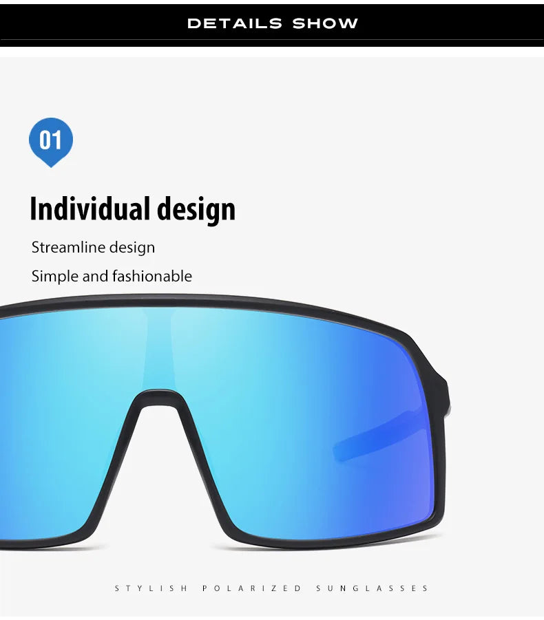 Large Frame UV400 Polarized/Photochromic Sports Cycling Bike Glasses Men Women TR90 MTB Baseball Fishing Softball Sunglasses