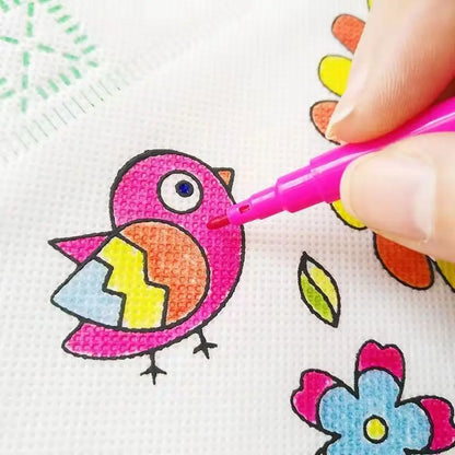 1-10pcs Sets DIY Graffiti Bag with Markers Handmade Painting Non-Woven Bag for Children Arts Crafts Color Filling Drawing Toys