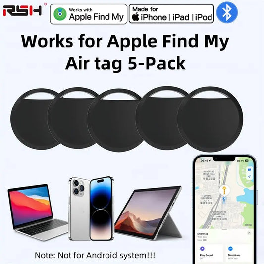 5-pack Smart Air tag(only IOS),Work with Apple Find My (iOS only), GPS Global positioning Smart tracker for key bag car wallet