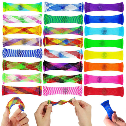 5/10pcs Sensory Marbles Ball Autism ADHD Anxiety Therapy EDC Stress Relief Hand Fidget Toys Braided Mesh Easy Bend With Marble