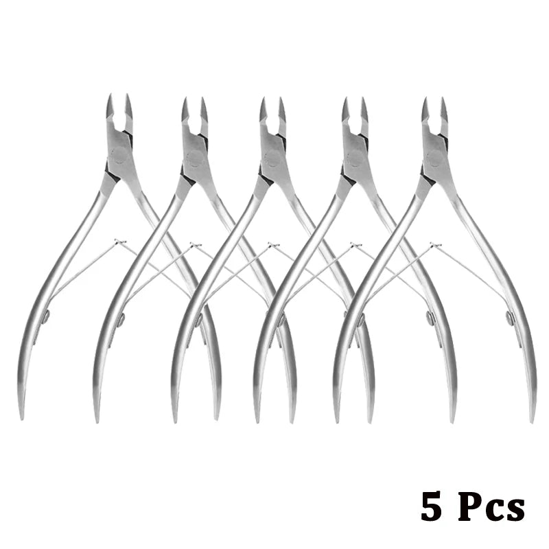 1/5 Pcs Toenail Fingernail Cuticle Nippper Professional Nail Clipper Manicure Cutter Scissoris Stainless Steel  Trimmer Tools