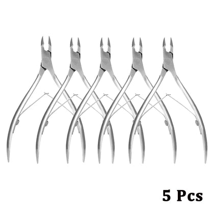 1/5 Pcs Toenail Fingernail Cuticle Nippper Professional Nail Clipper Manicure Cutter Scissoris Stainless Steel  Trimmer Tools