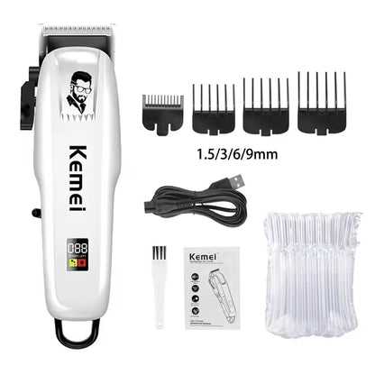 Kemei KM-PG809A KM-PG232 KM-3382 Professional Hair Clipper Set USB Charging Rechargeable Electric Shaver Cordless Beard Trimmer