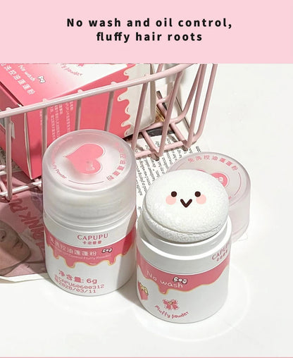 Hair mark powder cosmetic filling reissue artifact fluffy powder lazy powder powder control oil non-washing powder girl