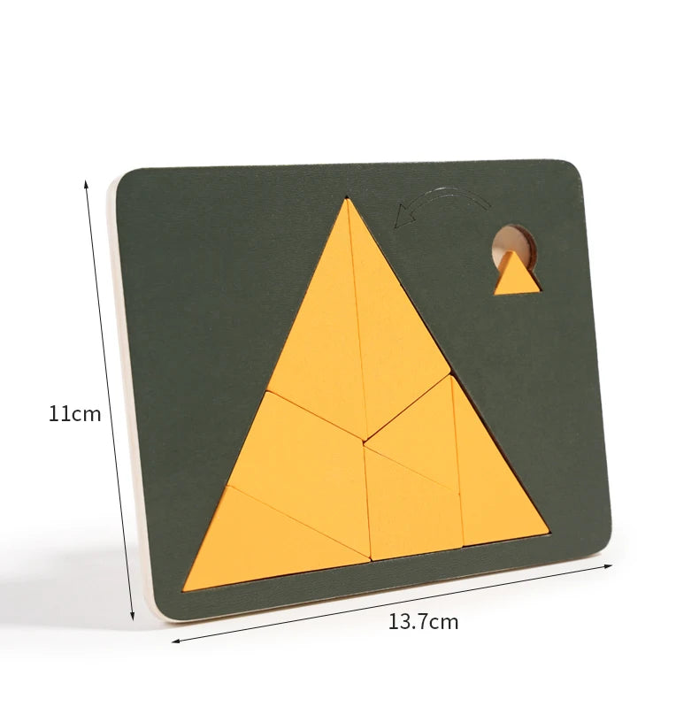 Wooden Geometric Puzzles Challenge Impossible Brain Burning Decompression IQ Mind Brain Teaser Jigsaw Puzzle for Adults Kids