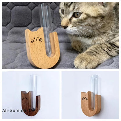 【E】Transparent Glass Cat Whisker Jar Pet Hair Holder Refrigerator Magnet Decor Memorial Gift For Pet Lovers