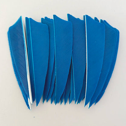 50Pcs 3 Inch Turkey Arrow Feathers Right  Wings Shield Cut Archery Feather Fletching for Bow and Arrow Accessories