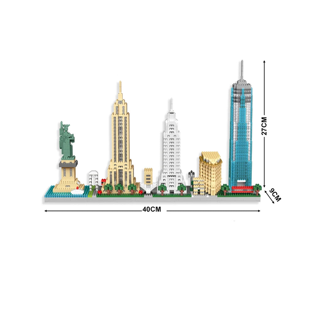 KNEW BUILT Capitol City Construction White House Micro Building Blocks US Mini Architecture Adult Children Toys Assemble Bricks