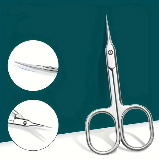 Stainless Steel Precision Curved Scissors for Manicure and Pedicure Ergonomic Design for Dead Skin,Hangnail,Callus Removal