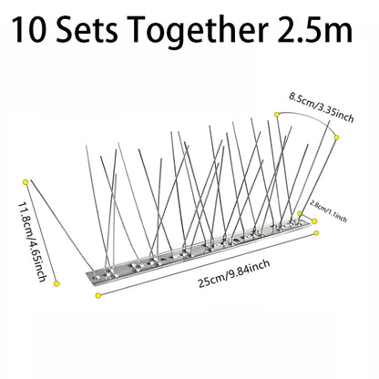 Bird Spikes Repellent Supplies Against Pigeons Crows Repeller Outdoor Defense Scare Birds Garden Scarecaper Outside Anti Gadgets