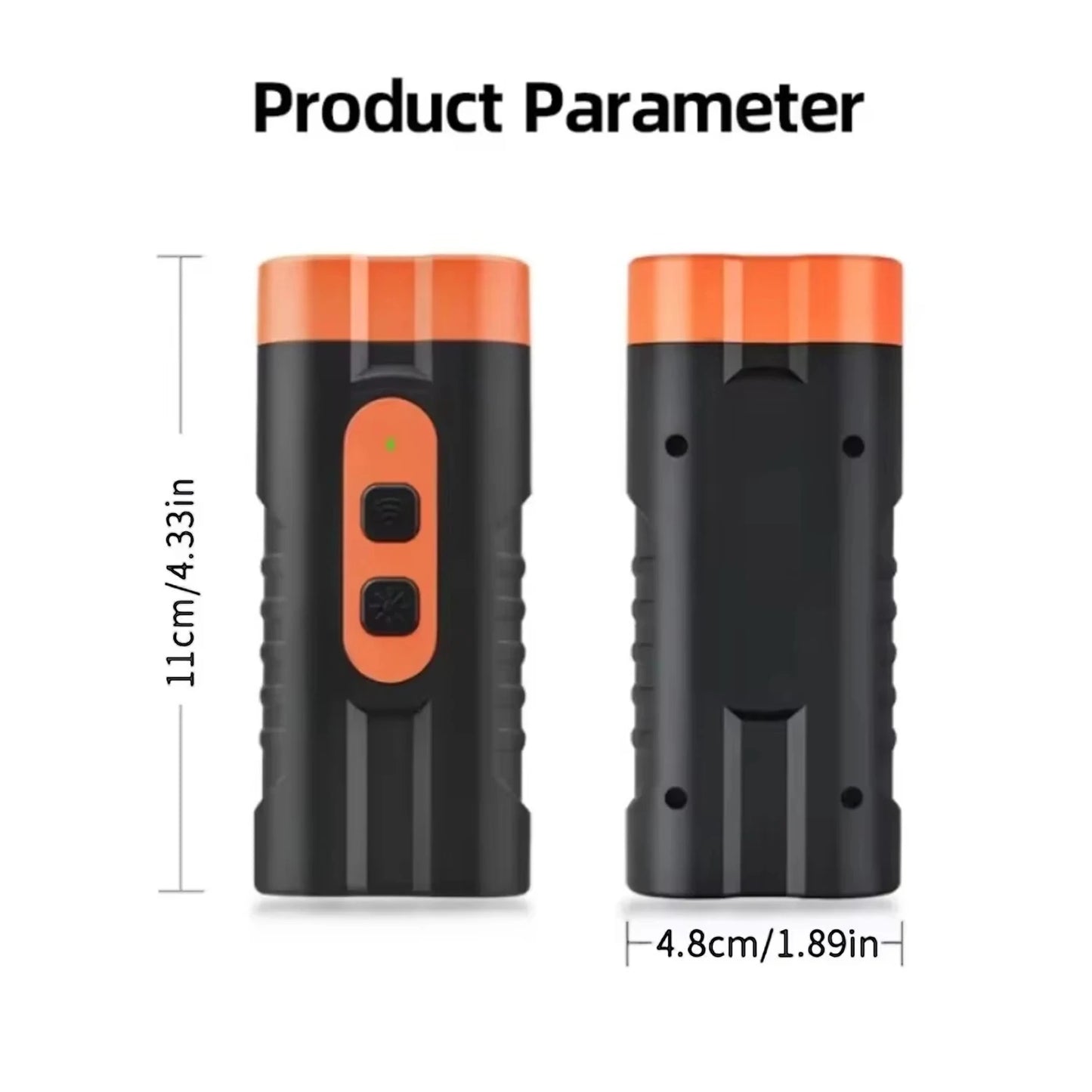 2025 Dual Head Ultrasonic Dog Repeller USB Rechargeable High-Power Anti-Bark Training Device with LED Flashlight