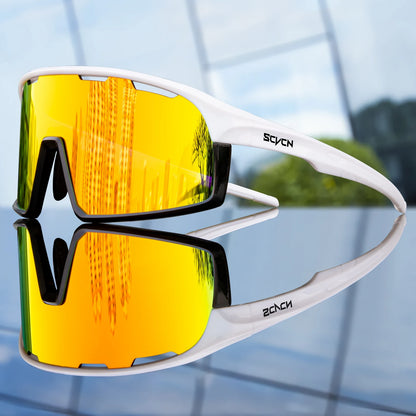 SCVCN Photochromic Cycling Glasses Hiking Drive Bicycle Sports Sunglasses Outdoor Running Sunglasses Men MTB Road Bike Glasses