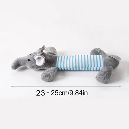 Plush Cute Elephant Duck Pig Pet Dog Cat Squeak Sound Dog Toys Funny Fleece Durability Chew Molar Toy Fit for All Pets