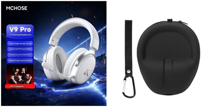 MCHOSE V9 Pro2 Gaming Headset, Over-Ear Quad-Mode Wireless Bluetooth Headphones for PC with Microphone (Delta Style)