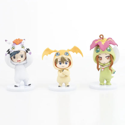 8pcs/set  Digital Monster Digimon Characters Taichi Matt Ishida Sora Cosplay Agumon Gabumon Action Figure Anime Figure Model Toy