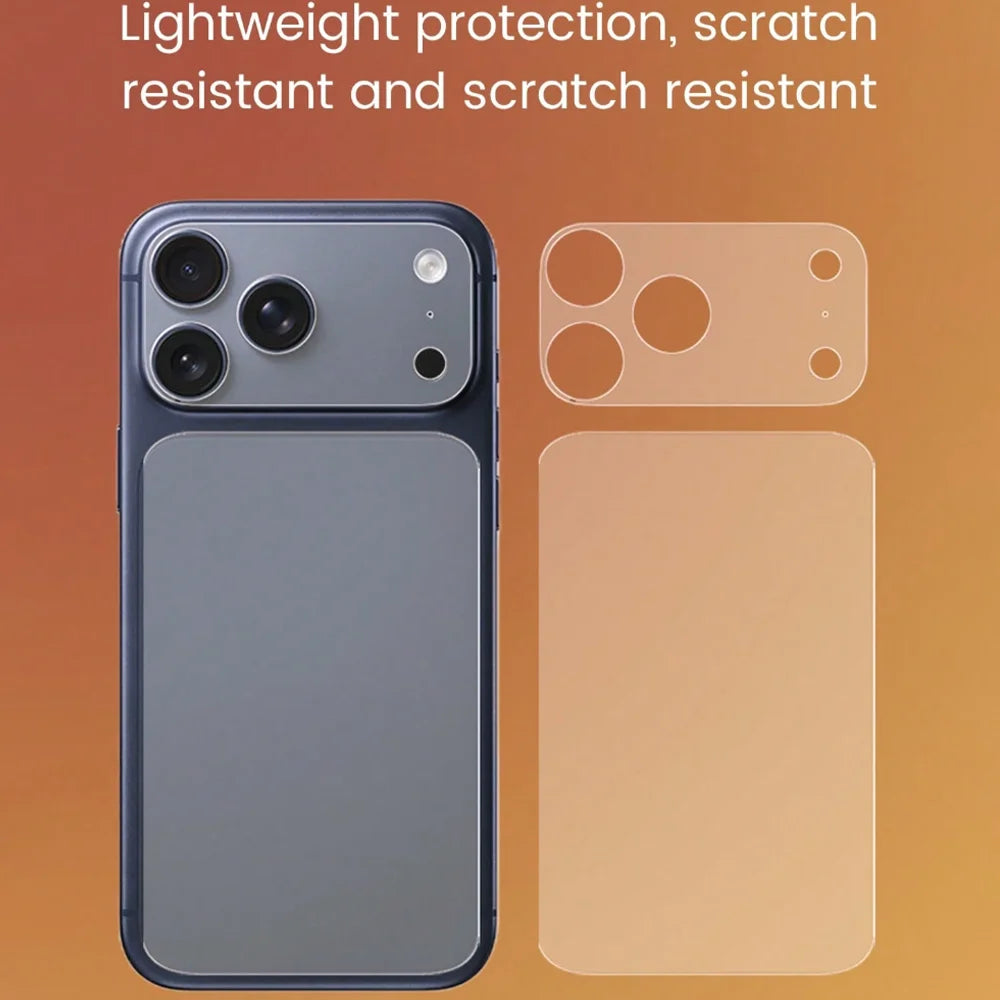 NNBILI 2pcs/Set Matte Base Lens Film + Matte PET Back Film For IPhone 17 Pro Max/17 Pro/17 Phone Accessories Minimalist Design