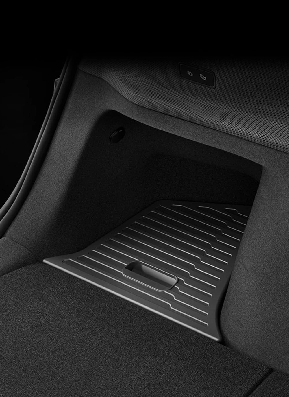 For Tesla Model Y Juniper 2025 Rear Trunk Side Storage Box Cargo Organizer TPE Bin Box Flocking Mat Partition Board Accessories