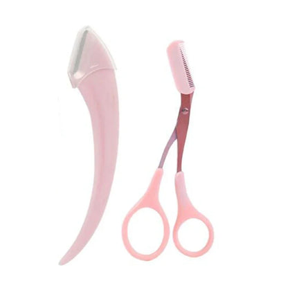 1/2/3Pcs Eyebrow Trimming Knife Eyebrow Face Razor For Women Eyebrow Scissors With Comb Brow Trimmer Scraper easy to use
