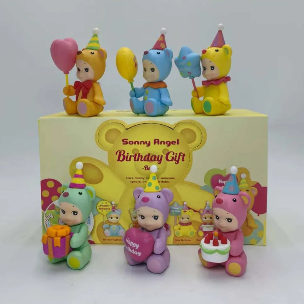 Sonny Angel Birthday Gift Bear Series Blind Box Animal Anime Figure Ornaments Cute Doll Fans Desktop Car Ornament Xmas Gift