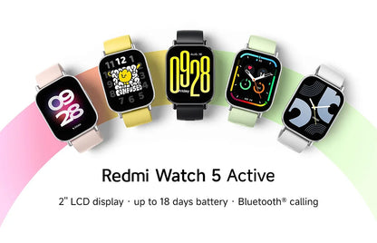 【Brand+】Global Version Xiaomi Redmi Watch 5 Active 2'' Display Up to 18 days of battery life 140+ Workout Modes Bluetooth