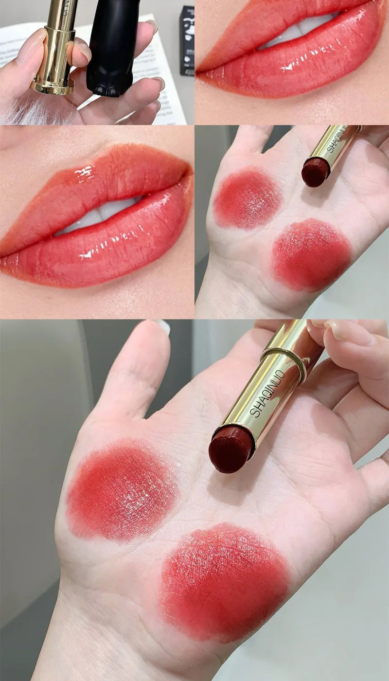 SHAQINUO Meowoqinqin Moisturizing Color Lip Balm, anti-dryness and crack fade lip lines Student Moisturizing lipstick