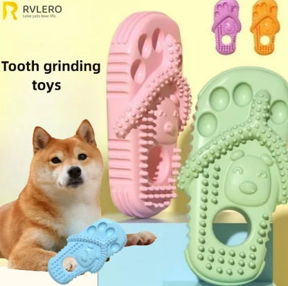 TOWOWO Dog Toys Shoes Pet Cotton Rope Slippers Sound Making Toys Teeth Cleaning Built-in BB Airbag Round Ball Bell Various