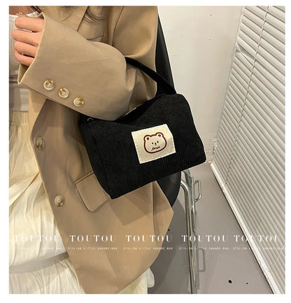 HomefishCosmetic Bags for Plush Cute Handbag Summer Fashion Soft Comfortable Large Capacity Trendy Handbag for Women With Handle