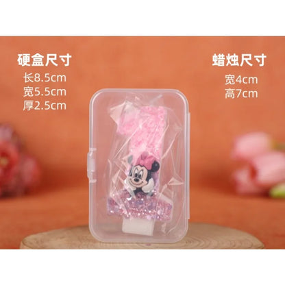 3D Number Birthday Cartoon 0-9 Minnie Mouse Candles Cake Anniversary Party Plug-in Birthday Cake Decoration Supplies DIY Gifts