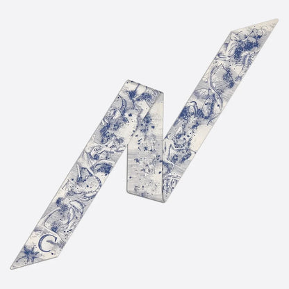 26 Letters Tarot Constellation Bag Scarf Twill Silk Scarves Women New Neckerchief Hair Headbands