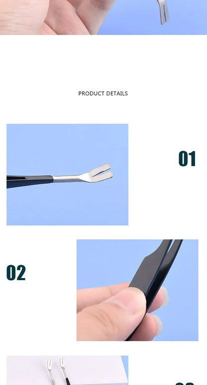 Tick Removal Tool for Pets Stainless Steel Pet Flea Removal Tool 2-in-1 Tick Removal Tool Professional Tick Removal Tweezers Dog
