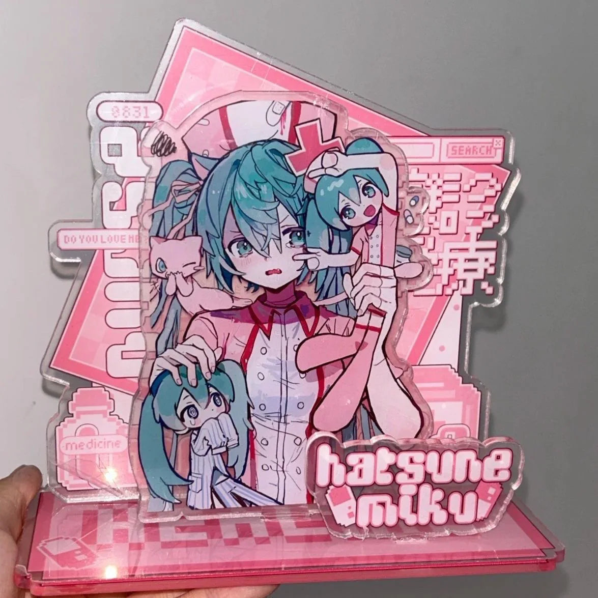 Hatsune Miku Acrylic Standing Sign Miku Anime Peripherals Cute Cartoon Xmas Ornament Originality Personality Acrylic Bracket