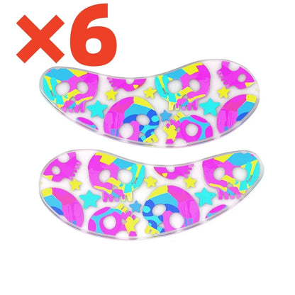 Blackwings 6 pairs of silicone eye patches are suitable for dark circles and puffy, reusable female cooling gel eye mask.