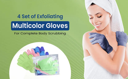 1-10pcs Colourful Exfoliating Gloves, Bath Gloves For Shower, Double Sided Exfoliating Gloves, For Spa, Massage And Body Scrubs