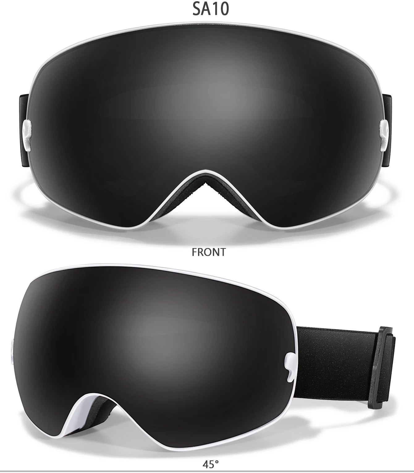 Winter Outdoor SKI Goggles Men And Women Teen, Free Optical Frame and Bag, UV400 Anti-Fog Snowboard Eyewear, Charistmas Gifts