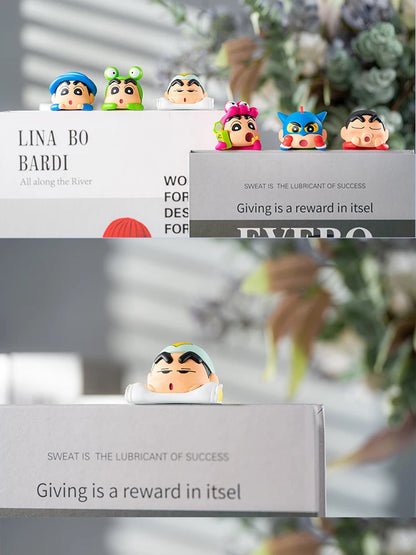 Official genuine Crayon Shin chan trendy toy mobile phone screen party doll car decoration figurine gift anime periphera