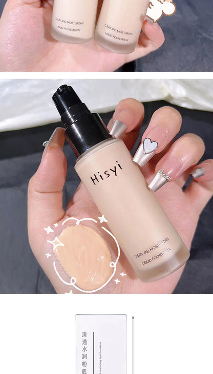 The liquid foundation is light, matte, naturally brightening, and does not come off makeup. The natural complexion is frosty,