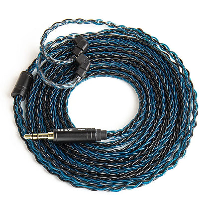 KBEAR ST12plus Earphone Cable 2m 8 Core 4N OFC Silver-plated Upgraded Cable 3.5/4.4mm MMCX/0.78mm 2Pin for CCZ KB03 KS1