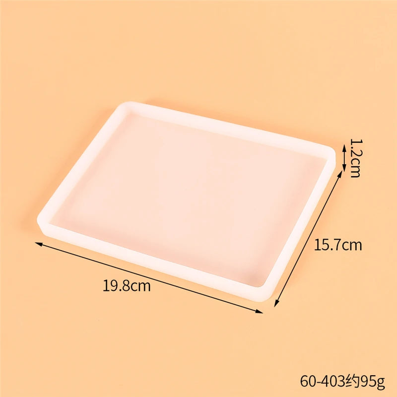 Round Square Rectangle Heart Coaster Silicone Mold Epoxy Resin Mold for DIY Jewelry Storage Base Making Cup Tray Home Decoration