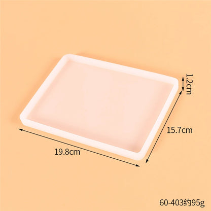 Round Square Rectangle Heart Coaster Silicone Mold Epoxy Resin Mold for DIY Jewelry Storage Base Making Cup Tray Home Decoration