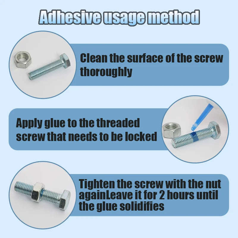 Screw Lock Threadlocker Red Screw Glue Thread Locking Agent Anaerobic Glue Anti-loose Universal Thread Sealants