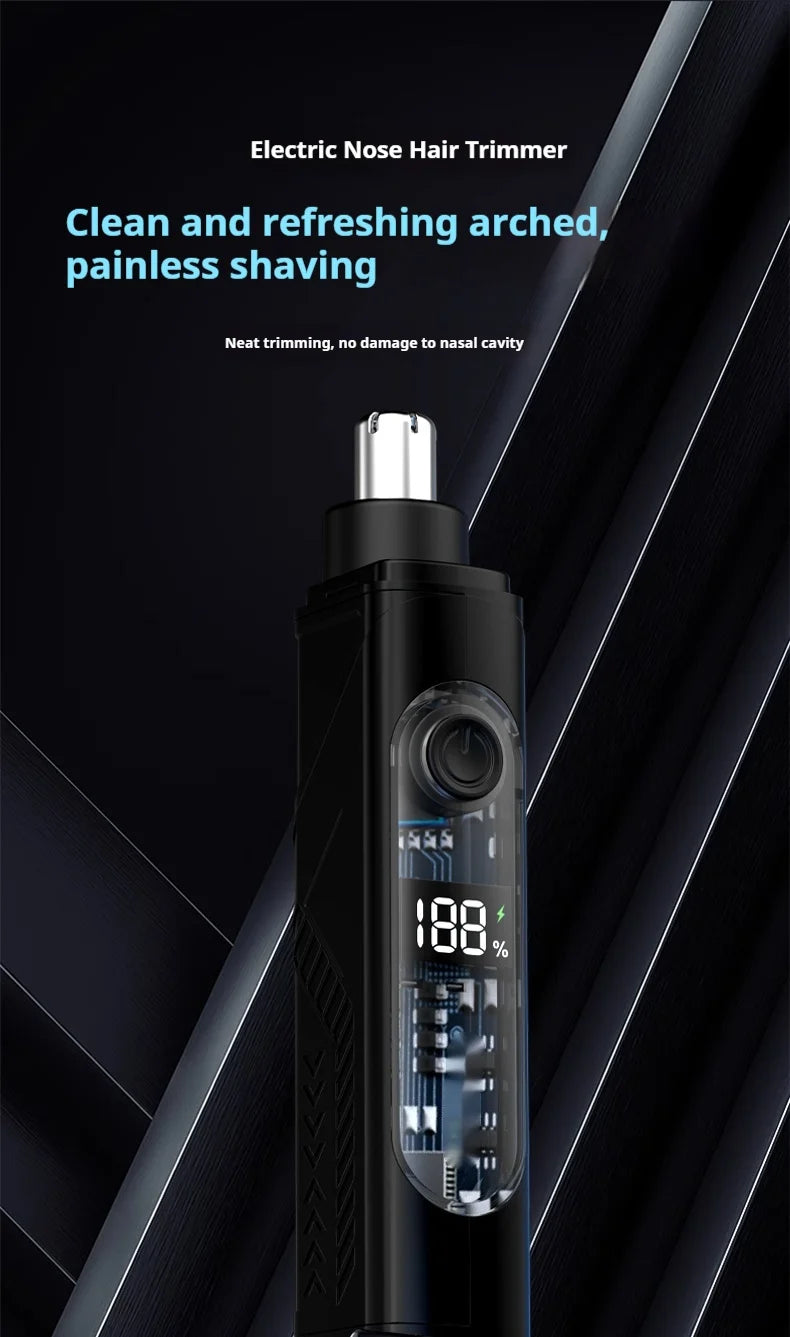 Portable Nose Ear Hair Trimmer Electric Clipper for Men Women Rechargeable Painless Hair Removal Kit