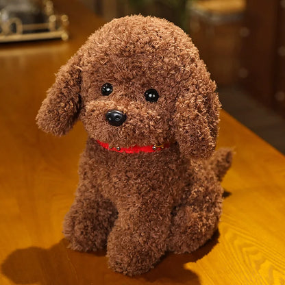 puppy Teddy dog plush toy simulation dog for children's companion toys, realistic plush teddy dog Plush animal Home decoration