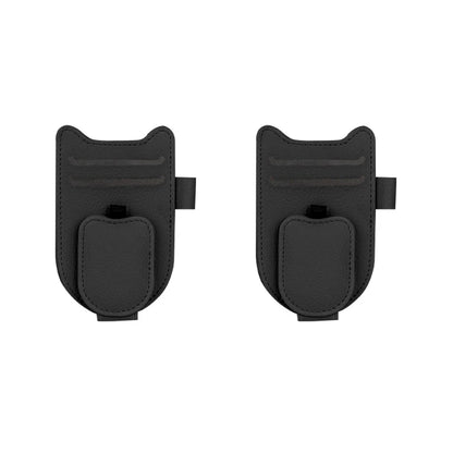 Car Sun Visor Glasses Holder Magnetic Eyeglasses Hanger Clip Luxury Leatherette Car Sunglasses Holder Mount Universal