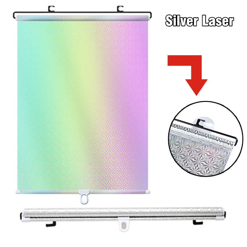 Universal Roller Blinds Suction Cup Sunshade Nail-free Blackout Curtain Car Bedroom Kitchen Office Window Sun-shading Curtains