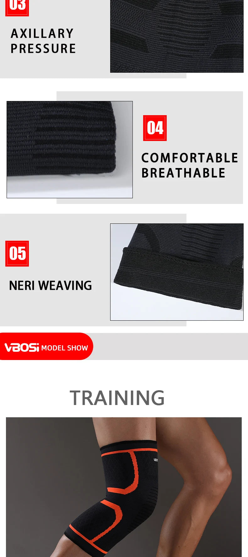 1 Pc Elastic Breathable Compression Knee Support Sleeve for Basketball Running Cycling