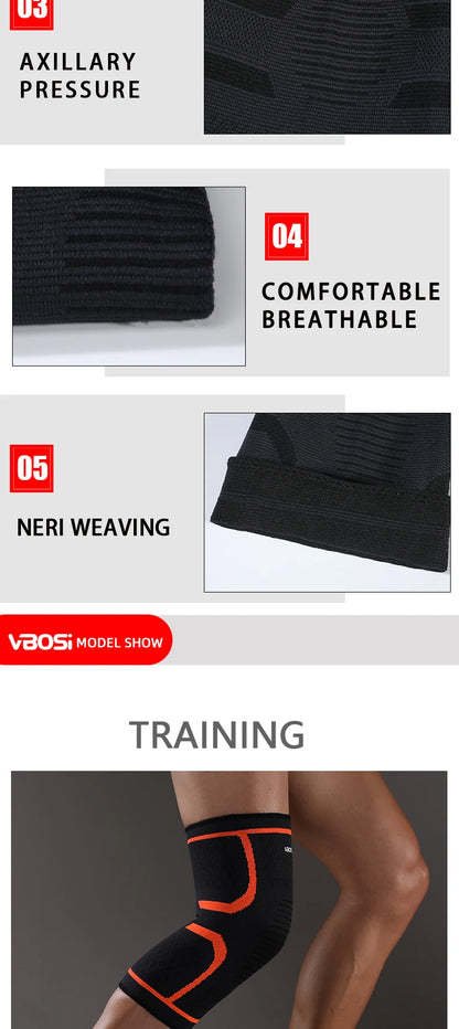 1 Pc Elastic Breathable Compression Knee Support Sleeve for Basketball Running Cycling