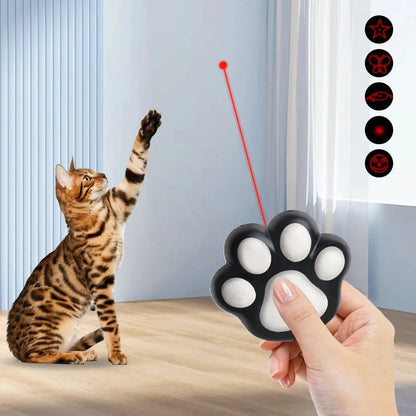 Laser Transform Pattern Pet LED Cute Laser Cat Rechargeable Toy Interactive Bright Animation Pointer Light Pen Toys Training Toy