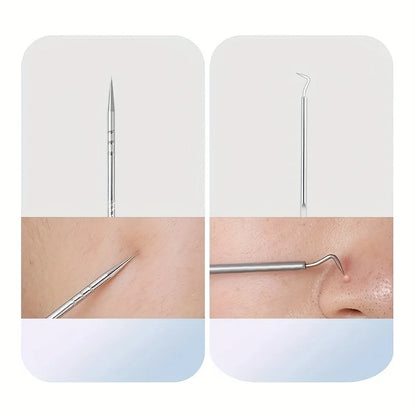 Stainless Steel 4/7/8pcs Acne Removal Tool Set - Blackhead & Pimple Popper Kit for All Skin Types, Fragrance-Free, Beauty Tools