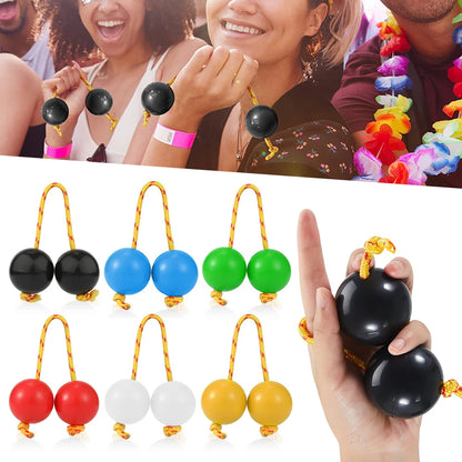 2pcs Kashaka Rhythmic Balls,Portable Kashaka Rhythmic Shaker,Single Hand Percussion Instruments,For Kid Adults Beginners