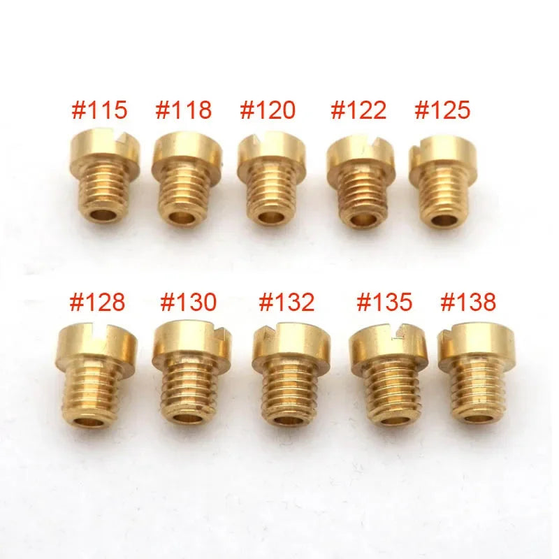 20/10/5pcs 5mm Main Jet M5 Jets for Dellorto Carburetor SHA PHBG NC T5 JNC Tomos A35 Targa LX Sprint Size from 40 to 188
